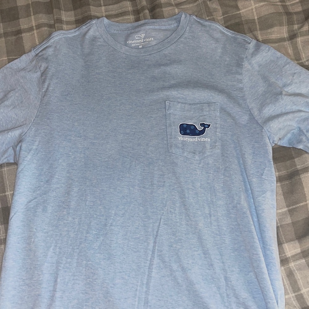 Vineyard Vines Mens Long Sleeve Light Blue Winter Edition